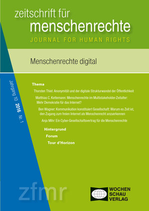 Buchcover Menschenrechte digital | Ben Wagner | EAN 9783734403958 | ISBN 3-7344-0395-2 | ISBN 978-3-7344-0395-8