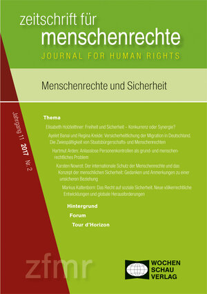 Buchcover Menschenrechte und Sicherheit  | EAN 9783734406430 | ISBN 3-7344-0643-9 | ISBN 978-3-7344-0643-0