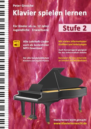 Buchcover Klavier spielen lernen (Stufe 2) | Peter Grosche | EAN 9783734730580 | ISBN 3-7347-3058-9 | ISBN 978-3-7347-3058-0