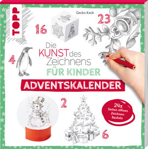 Buchcover Die Kunst des Zeichnens für Kinder Adventskalender | Gecko Keck | EAN 9783735890016 | ISBN 3-7358-9001-6 | ISBN 978-3-7358-9001-6