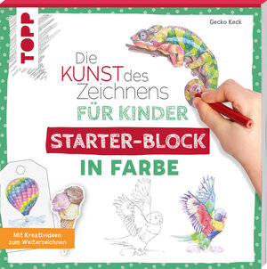 Buchcover Die Kunst des Zeichnens für Kinder Starter-Block - In Farbe | Gecko Keck | EAN 9783735890870 | ISBN 3-7358-9087-3 | ISBN 978-3-7358-9087-0