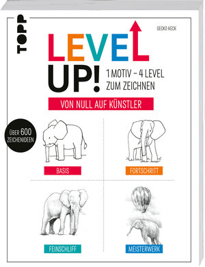 Buchcover Level up! 1 Motiv - 4 Level zum Zeichnen | Gecko Keck | EAN 9783735892034 | ISBN 3-7358-9203-5 | ISBN 978-3-7358-9203-4