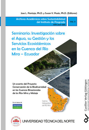 Buchcover Seminario: Investigación sobre el Agua, su Gestión y los Servicios Ecosistémicos en la Cuenca del Río Mira – Ecuador  | EAN 9783736961029 | ISBN 3-7369-6102-2 | ISBN 978-3-7369-6102-9