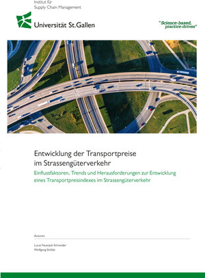 Buchcover Entwicklung der Transportpreise im Strassengüterverkehr  | EAN 9783736970434 | ISBN 3-7369-7043-9 | ISBN 978-3-7369-7043-4