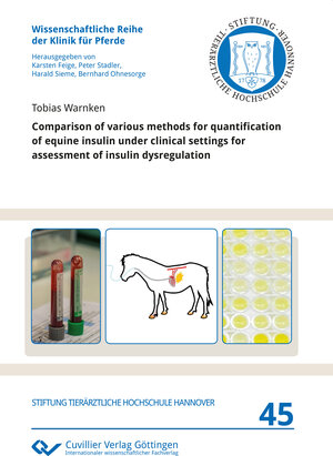 Buchcover Comparison of various methods for quantification of equine insulin under clinical settings for assessment of insulin dysregulation (Band 45) | Tobias Warnken | EAN 9783736971240 | ISBN 3-7369-7124-9 | ISBN 978-3-7369-7124-0