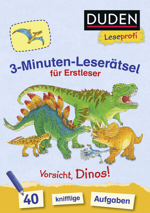 Buchcover Duden Leseprofi – 3-Minuten-Leserätsel für Erstleser: Vorsicht, Dinos! | Susanna Moll | EAN 9783737334556 | ISBN 3-7373-3455-2 | ISBN 978-3-7373-3455-6