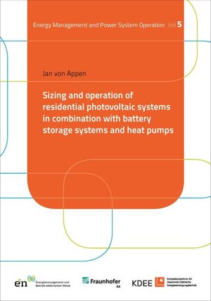 Buchcover Sizing and operation of residential photovoltaic systems in combination with battery storage systems and heat pumps | Jan von Appen | EAN 9783737605540 | ISBN 3-7376-0554-8 | ISBN 978-3-7376-0554-0