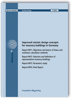 Buchcover Improved seismic design concepts for masonry buildings in Germany | Christoph Butenweg | EAN 9783738804010 | ISBN 3-7388-0401-3 | ISBN 978-3-7388-0401-0