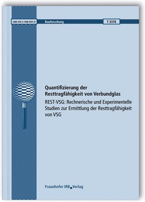 Buchcover Quantifizierung der Resttragfähigkeit von Verbundglas | Jens Schneider | EAN 9783738805918 | ISBN 3-7388-0591-5 | ISBN 978-3-7388-0591-8