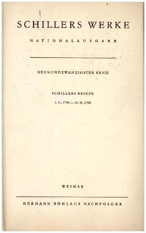 Buchcover Schillers Werke. Nationalausgabe  | EAN 9783740002244 | ISBN 3-7400-0224-7 | ISBN 978-3-7400-0224-4