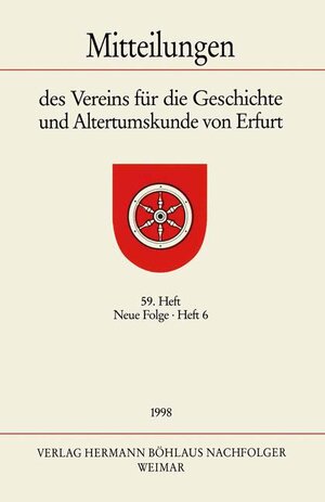 Buchcover Mitteilungen des Vereins für die Geschichte und Altertumskunde von Erfurt / Erfurt  | EAN 9783740010461 | ISBN 3-7400-1046-0 | ISBN 978-3-7400-1046-1