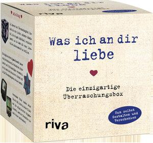 Buchcover Was ich an dir liebe – Die einzigartige Überraschungsbox | riva Verlag | EAN 9783742312495 | ISBN 3-7423-1249-9 | ISBN 978-3-7423-1249-5
