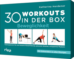 Buchcover 30 Workouts in der Box – Beweglichkeit | Katharina Herdener | EAN 9783742321886 | ISBN 3-7423-2188-9 | ISBN 978-3-7423-2188-6