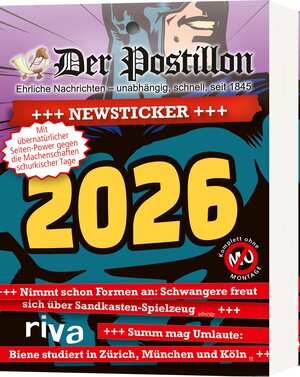 Buchcover Der Postillon +++ Newsticker +++ 2026 | Stefan Sichermann | EAN 9783742327895 | ISBN 3-7423-2789-5 | ISBN 978-3-7423-2789-5