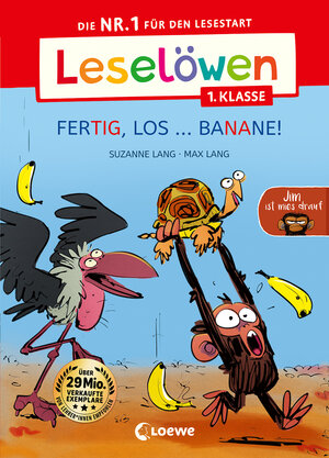 Buchcover Leselöwen 1. Klasse - Jim ist mies drauf - Fertig, los ... Banane! (Großbuchstaben) | Suzanne Lang | EAN 9783743215863 | ISBN 3-7432-1586-1 | ISBN 978-3-7432-1586-3