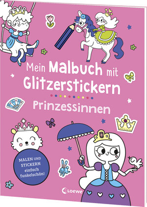 Buchcover Mein Malbuch mit Glitzerstickern - Prinzessinnen  | EAN 9783743216105 | ISBN 3-7432-1610-8 | ISBN 978-3-7432-1610-5