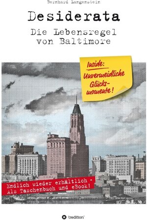 Buchcover Desiderata / tredition | Bernhard Langenstein | EAN 9783743923867 | ISBN 3-7439-2386-6 | ISBN 978-3-7439-2386-7