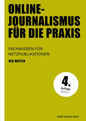 Buchcover Online-Journalismus für die Praxis | Nea Matzen | EAN 9783744520355 | ISBN 3-7445-2035-8 | ISBN 978-3-7445-2035-5