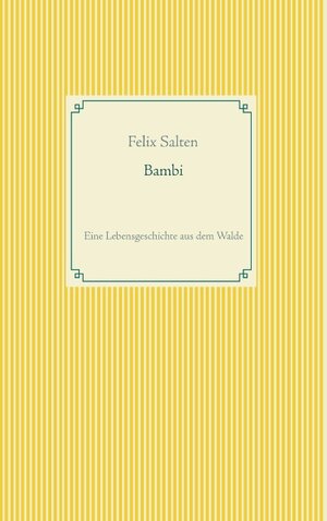 Buchcover Bambi | Felix Salten | EAN 9783744830195 | ISBN 3-7448-3019-5 | ISBN 978-3-7448-3019-5