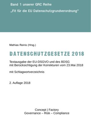 Buchcover Datenschutzgesetze 2018  | EAN 9783744871938 | ISBN 3-7448-7193-2 | ISBN 978-3-7448-7193-8