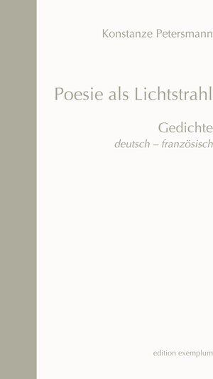 Buchcover Poesie als Lichtstrahl | Konstanze Petersmann | EAN 9783745511147 | ISBN 3-7455-1114-X | ISBN 978-3-7455-1114-7