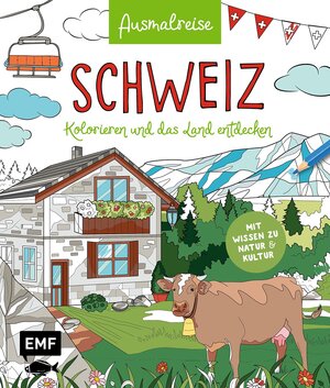 Buchcover Ausmalreise Schweiz | EAN 9783745929638 | ISBN 3-7459-2963-2 | ISBN 978-3-7459-2963-8