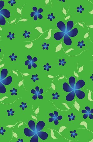 Buchcover Schreibwandel Notizbuch "leuchtende blaue Blumen (grün)" | Melina Lisann | EAN 9783746723297 | ISBN 3-7467-2329-9 | ISBN 978-3-7467-2329-7
