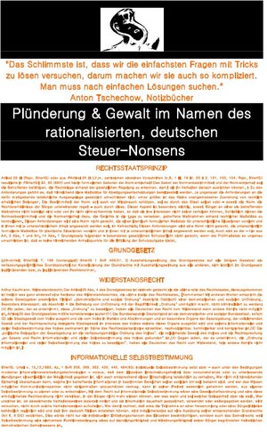 Buchcover PLÜNDERUNG &amp; GEWALT IM NAMEN DES RATIONALISIERTEN, DEUTSCHEN STEUER-NONSENS | (SP: D) Sozialkritische Professionals: Deutschland | EAN 9783746761695 | ISBN 3-7467-6169-7 | ISBN 978-3-7467-6169-5