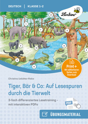 Buchcover Tiger, Bär & Co: Auf Lesespuren durch die Tierwelt | Christina Uekötter-Rieke | EAN 9783746811369 | ISBN 3-7468-1136-8 | ISBN 978-3-7468-1136-9