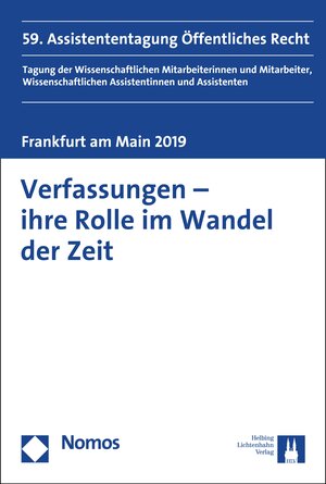Buchcover Verfassungen - ihre Rolle im Wandel der Zeit  | EAN 9783748900832 | ISBN 3-7489-0083-X | ISBN 978-3-7489-0083-2