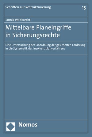 Buchcover Mittelbare Planeingriffe in Sicherungsrechte | Jannik Weitbrecht | EAN 9783748901891 | ISBN 3-7489-0189-5 | ISBN 978-3-7489-0189-1