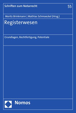 Buchcover Registerwesen  | EAN 9783748906292 | ISBN 3-7489-0629-3 | ISBN 978-3-7489-0629-2
