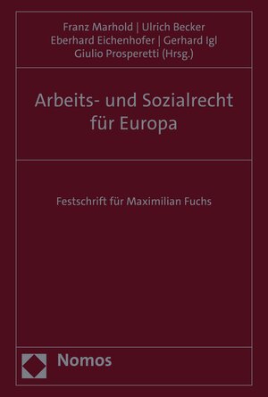 Buchcover Arbeits- und Sozialrecht für Europa  | EAN 9783748909231 | ISBN 3-7489-0923-3 | ISBN 978-3-7489-0923-1