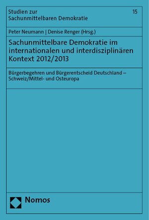 Buchcover Sachunmittelbare Demokratie im internationalen und interdisziplinären Kontext 2012/2013  | EAN 9783748918721 | ISBN 3-7489-1872-0 | ISBN 978-3-7489-1872-1