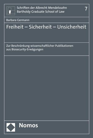 Buchcover Freiheit – Sicherheit – Unsicherheit | Barbara Germann | EAN 9783748924203 | ISBN 3-7489-2420-8 | ISBN 978-3-7489-2420-3