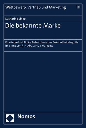 Buchcover Die bekannte Marke | Katharina Linke | EAN 9783748925262 | ISBN 3-7489-2526-3 | ISBN 978-3-7489-2526-2