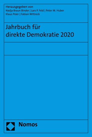 Buchcover Jahrbuch für direkte Demokratie 2020  | EAN 9783748928782 | ISBN 3-7489-2878-5 | ISBN 978-3-7489-2878-2