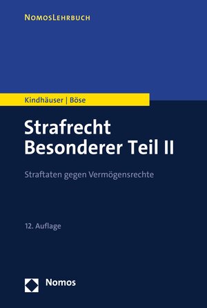 Buchcover Strafrecht Besonderer Teil II | Urs Kindhäuser | EAN 9783748930334 | ISBN 3-7489-3033-X | ISBN 978-3-7489-3033-4