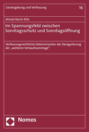 Buchcover Im Spannungsfeld zwischen Sonntagsschutz und Sonntagsöffnung | Ahmet Kerim Kilic | EAN 9783748933045 | ISBN 3-7489-3304-5 | ISBN 978-3-7489-3304-5