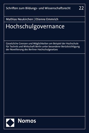 Buchcover Hochschulgovernance | Mathias Neukirchen | EAN 9783748935964 | ISBN 3-7489-3596-X | ISBN 978-3-7489-3596-4