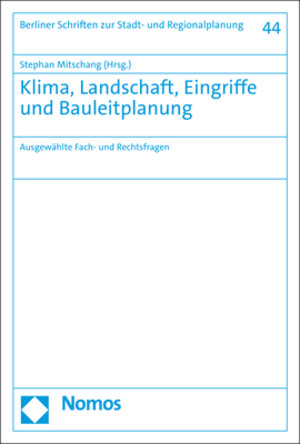 Buchcover Klima, Landschaft, Eingriffe und Bauleitplanung  | EAN 9783748937906 | ISBN 3-7489-3790-3 | ISBN 978-3-7489-3790-6