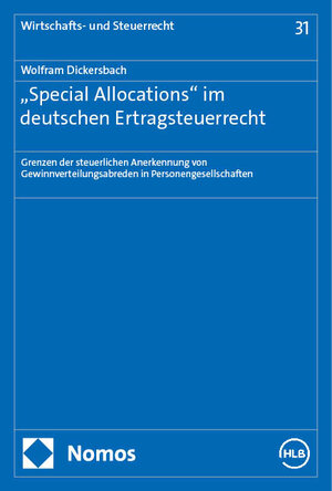 Buchcover „Special Allocations" im deutschen Ertragsteuerrecht | Wolfram Dickersbach | EAN 9783748944225 | ISBN 3-7489-4422-5 | ISBN 978-3-7489-4422-5