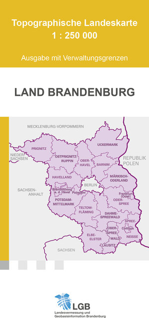 Buchcover Topographische Landeskarte 1:250000, Land Brandenburg  | EAN 9783749045884 | ISBN 3-7490-4588-7 | ISBN 978-3-7490-4588-4