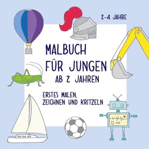 Buchcover Malbuch für Jungen ab 2 Jahren | Viktoria Isa | EAN 9783749450503 | ISBN 3-7494-5050-1 | ISBN 978-3-7494-5050-3