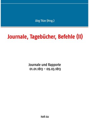 Buchcover Journale, Tagebücher, Befehle (II)  | EAN 9783750459250 | ISBN 3-7504-5925-8 | ISBN 978-3-7504-5925-0