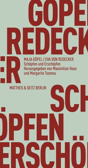 Buchcover Schöpfen und Erschöpfen | Maja Göpel | EAN 9783751805520 | ISBN 3-7518-0552-4 | ISBN 978-3-7518-0552-0