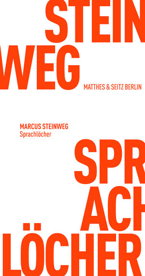 Buchcover Sprachlöcher | Marcus Steinweg | EAN 9783751805629 | ISBN 3-7518-0562-1 | ISBN 978-3-7518-0562-9