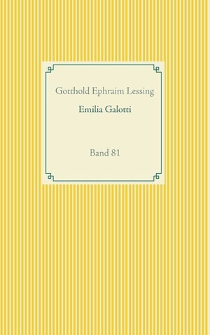 Buchcover Emilia Galotti | Gotthold Ephraim Lessing | EAN 9783751936927 | ISBN 3-7519-3692-0 | ISBN 978-3-7519-3692-7