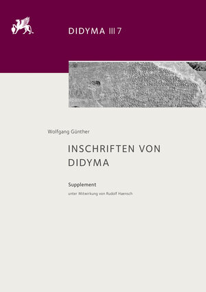 Buchcover Inschriften von Didyma | Wolfgang Günther | EAN 9783752007237 | ISBN 3-7520-0723-0 | ISBN 978-3-7520-0723-7