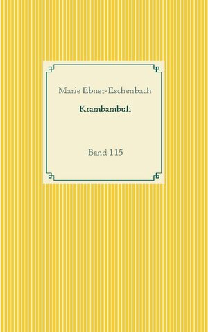 Buchcover Krambambuli | Marie Ebner-Eschenbach | EAN 9783752611106 | ISBN 3-7526-1110-3 | ISBN 978-3-7526-1110-6